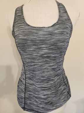 Space-Dye Gray Racerback Tank Top